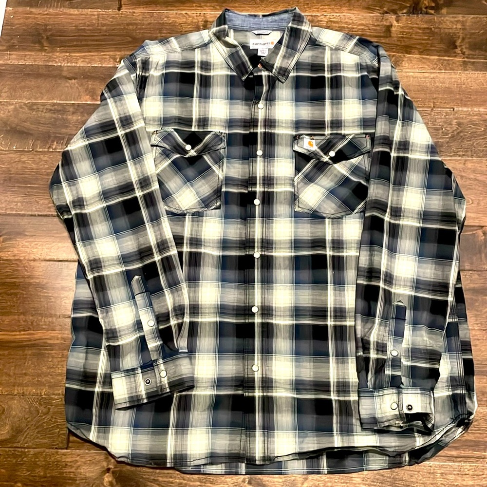 Men’s NWOT Carhartt Flex Relaxed Fit Snap Front Shirt